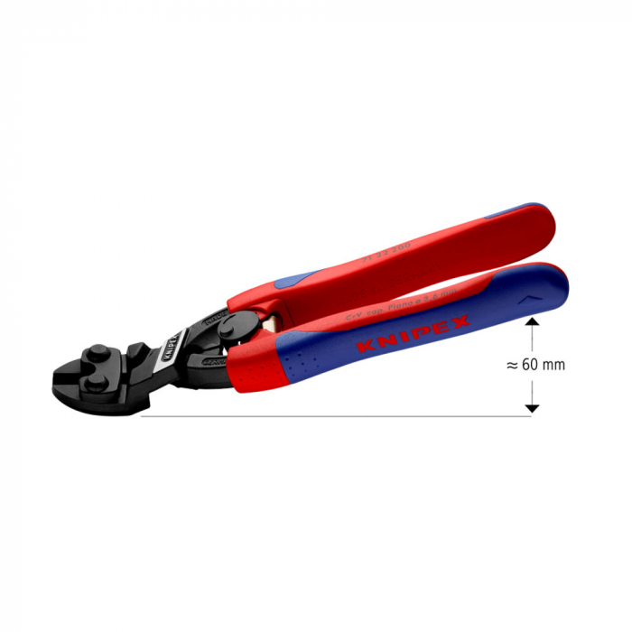 Cleste compact KNIPEX CoBolt, taietor suruburi, cuie, nituri pana la Ø 5,2 mm, arc elicoidal otelit, 71 22 200 [4]