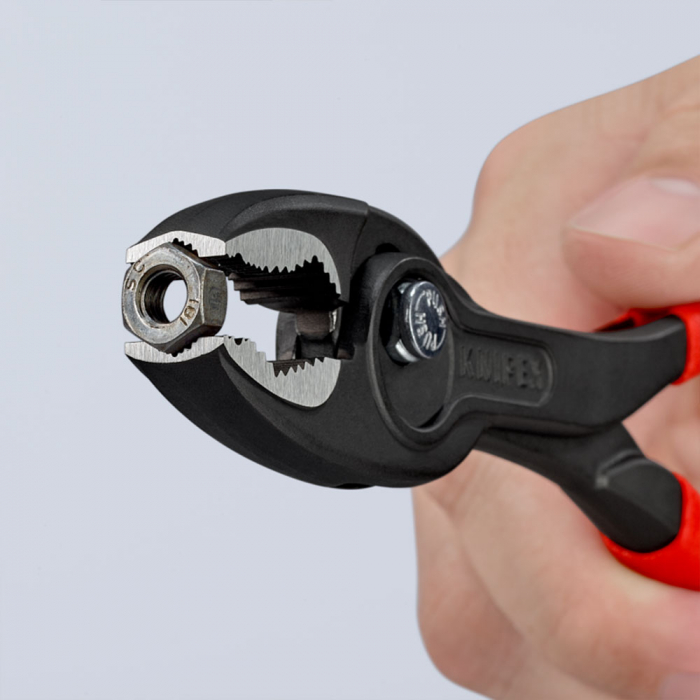 Slip Joint Pliers, TwinGrip, 200mm, Large front and side gripping capacity, plastic handle, KNIPEX 82 01 200 [11]