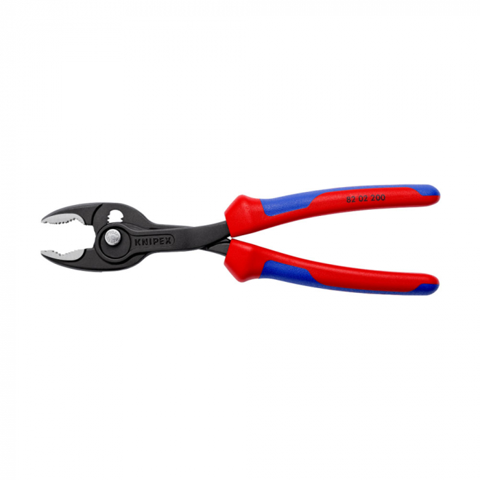 Cleste cu prindere frontala, TwinGrip, 200mm, parghie mare, maner multicomponent, KNIPEX 82 02 200 [15]