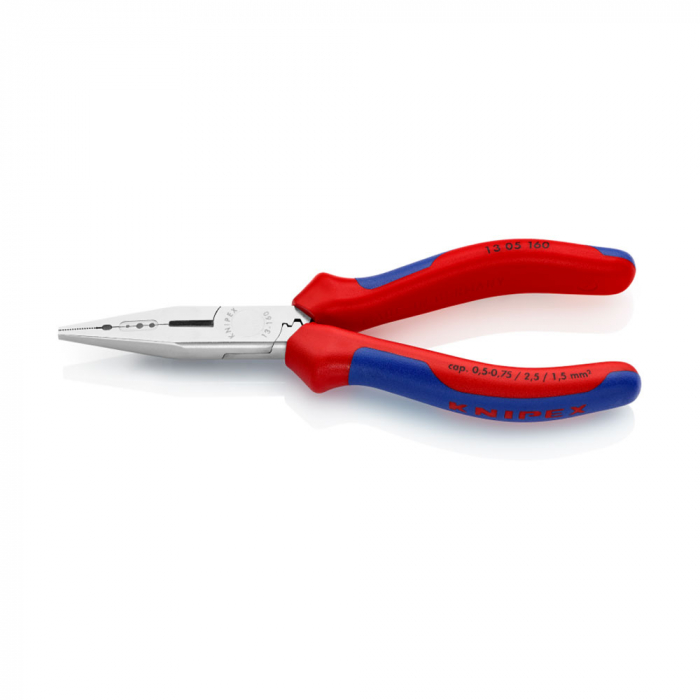 Cleste de cablaj, cromat, maner multicomponent, pentru electricieni, 160mm,  KNIPEX 13 05 160 [9]