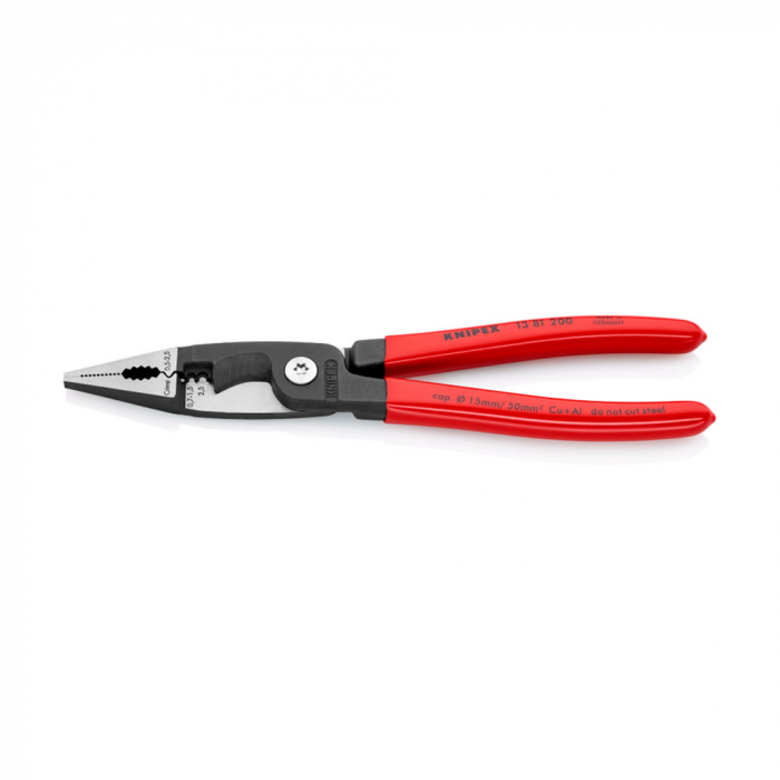 Multifunctional pliers, stripping, ferrule crimping, for electricians, 200mm, KNIPEX 13 81 200 [6]