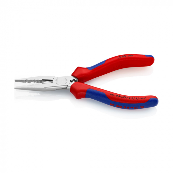 Cleste de cablaj, cromat, maner multicomponent, pentru electricieni, 160mm,  KNIPEX 13 05 160 [8]