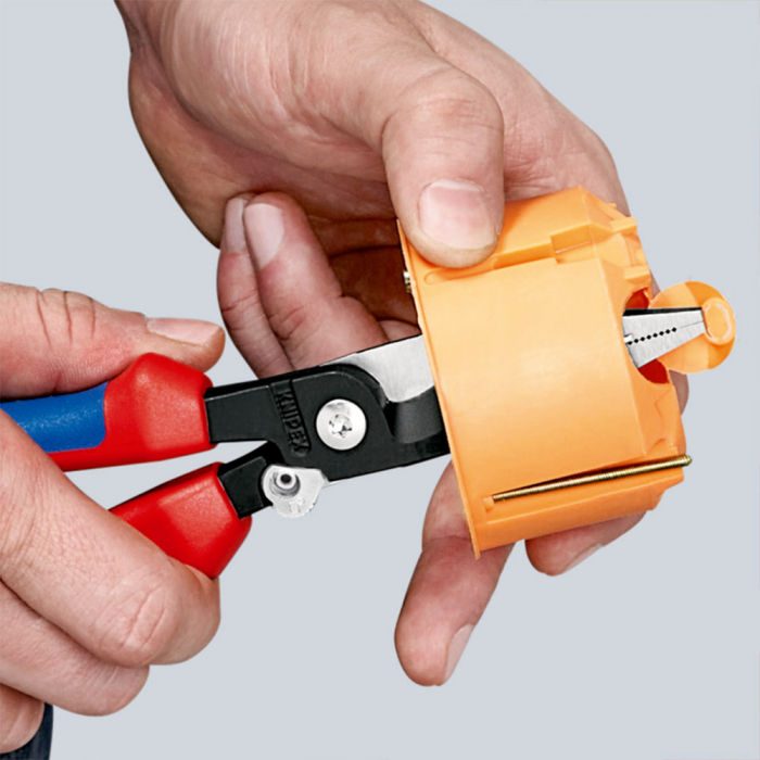 Cleste multifunctional, dezizolare, crimpare ferule, mecanism inteligent de blocare, Maner Multicomponent, pentru electricieni, 200mm,  KNIPEX 13 92 200 [3]