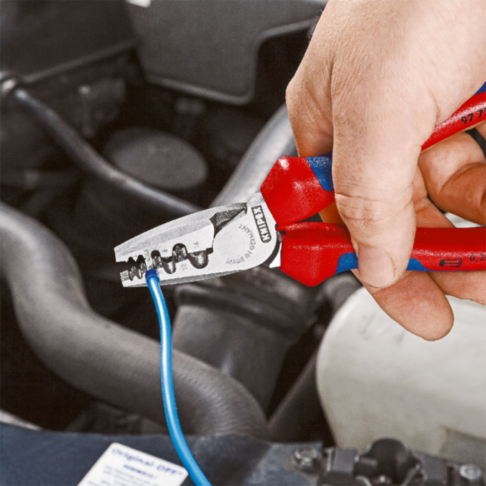 Crimping Pliers for wire ferrules, up to 16 mm², plastic handles, 180 mm, KNIPEX 97 71 180 [2]