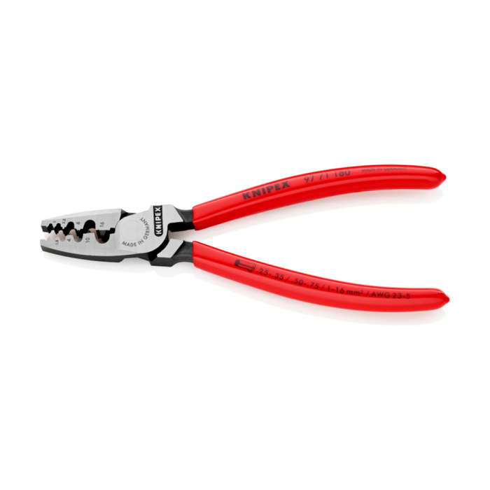 Crimping Pliers for wire ferrules, up to 16 mm², plastic handles, 180 mm, KNIPEX 97 71 180 [3]