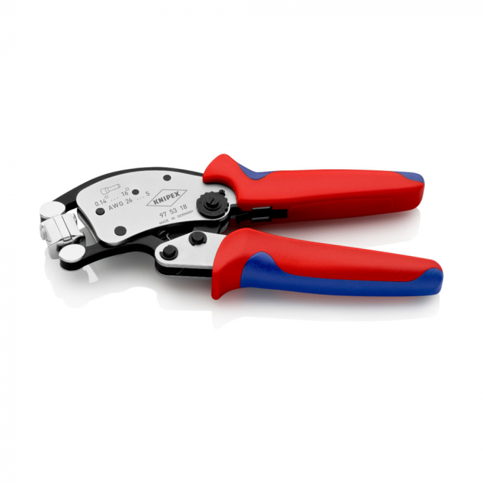 Cleste de sertizat ferule, cu autoreglaj, cap de sertizare rotativ, pana la 16 mm², manere multicomponent, 200 mm, Twistor16, KNIPEX  97 53 18 [4]