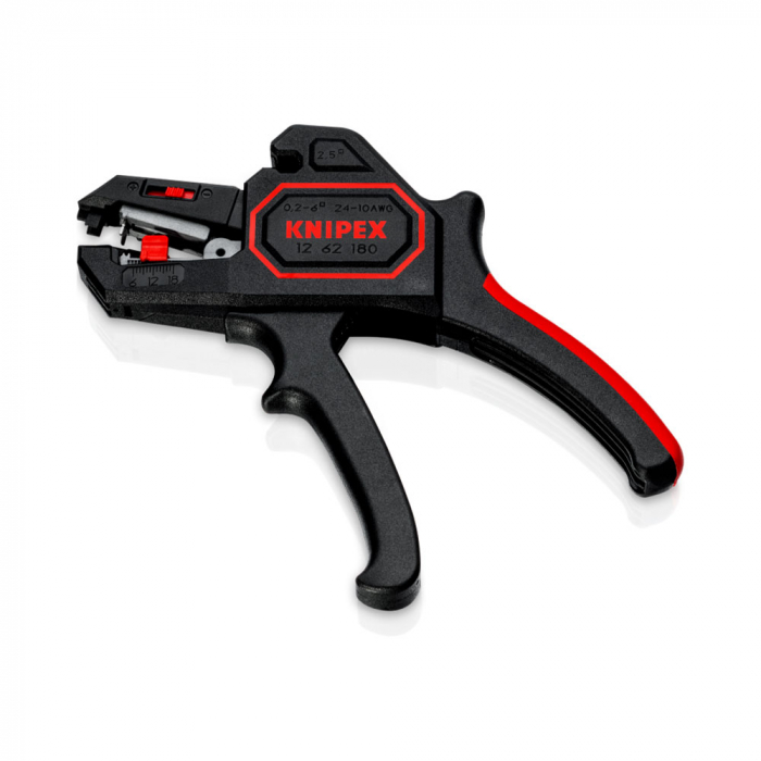 Automatic Insulation Stripper, ergonomic dual-component handle, 180mm, KNIPEX 12 62 180 [5]