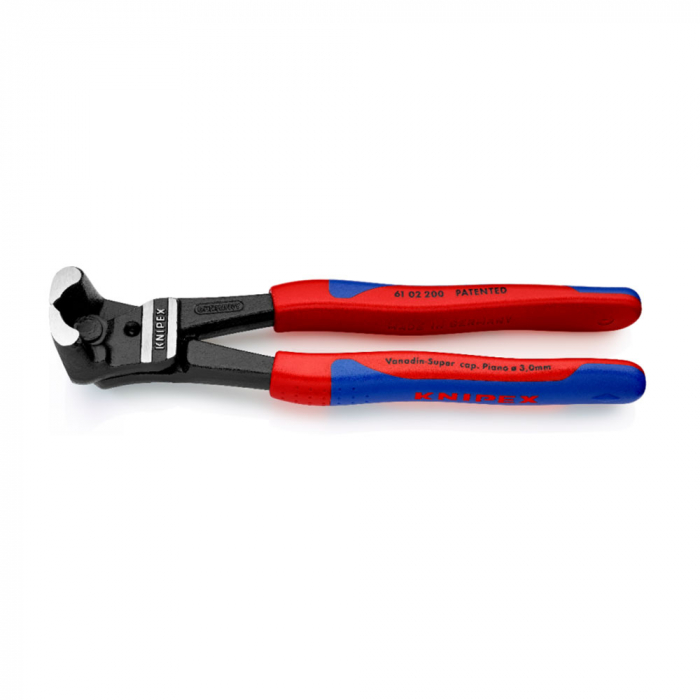KNIPEX Bolt End Cutting Nipper, nails, rivets, multicomponent handle, 200mm, 61 02 200 [6]