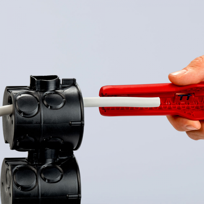 Ergonomic stripper, for working with deep connectors, deep stripping, 175 mm, KNIPEX 16 80 175 SB [2]
