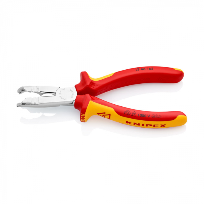 Cleste dezizolator, taiere, indepartarea mansoanelor, testat VDE 1000 V, Maner Multicomponent, pentru electricieni, 165mm, KNIPEX 13 46 165 [6]