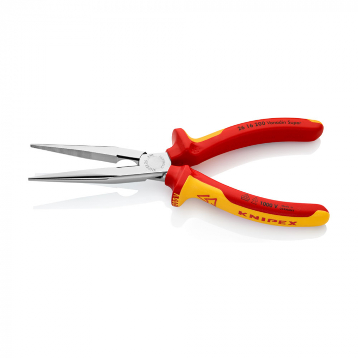 KNIPEX Snipe Nose Side Cutting Pliers, multi-component handle, VDE 1000 V tested, 200 mm, 26 16 200 [4]