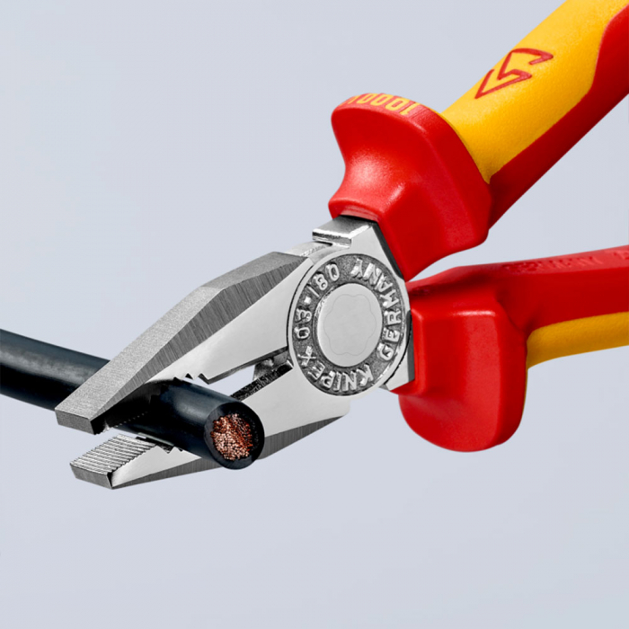 Cleste patent combinat VDE 1000 V, parghie mare, maner multicomponent, 190mm,  KNIPEX 01 06 190 [5]