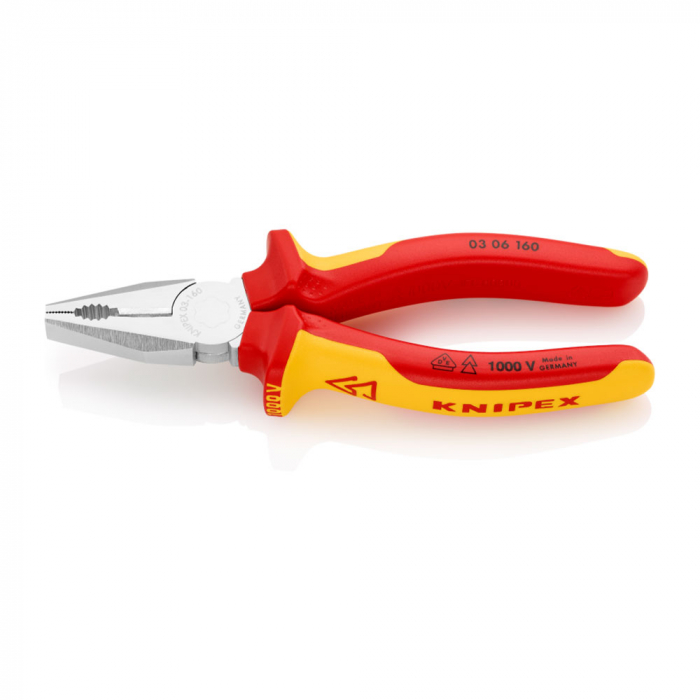 Combined patent pliers VDE 1000 V, large lever, multicomponent handle, 160mm, KNIPEX 03 06 160 [11]