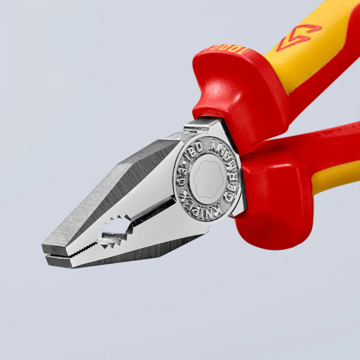 Cleste patent combinat VDE 1000 V, parghie mare, maner multicomponent, 190mm,  KNIPEX 01 06 190 [9]
