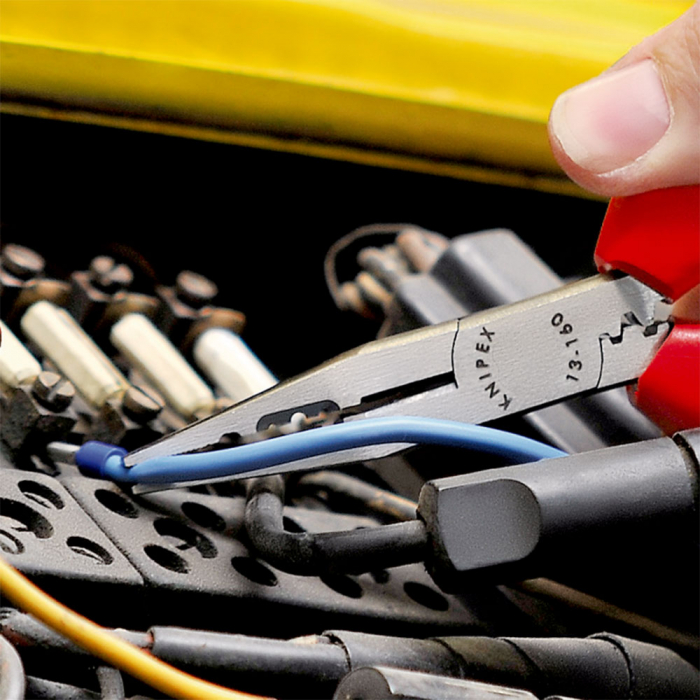 Cleste de cablaj, cromat, maner multicomponent, pentru electricieni, 160mm,  KNIPEX 13 05 160 [7]