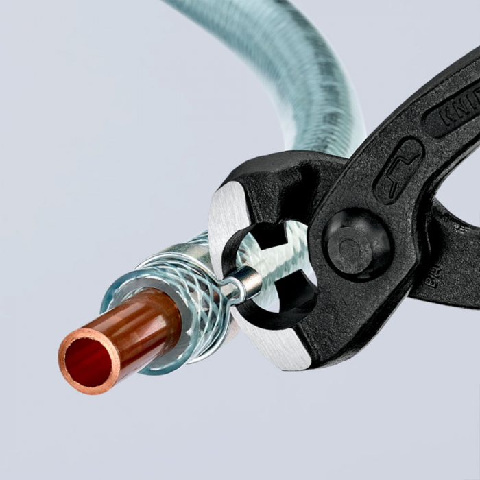Cleste pentru cleme de prin­dere cu urechi, maner plastic, 220mm,  KNIPEX 10 99 I220 [10]
