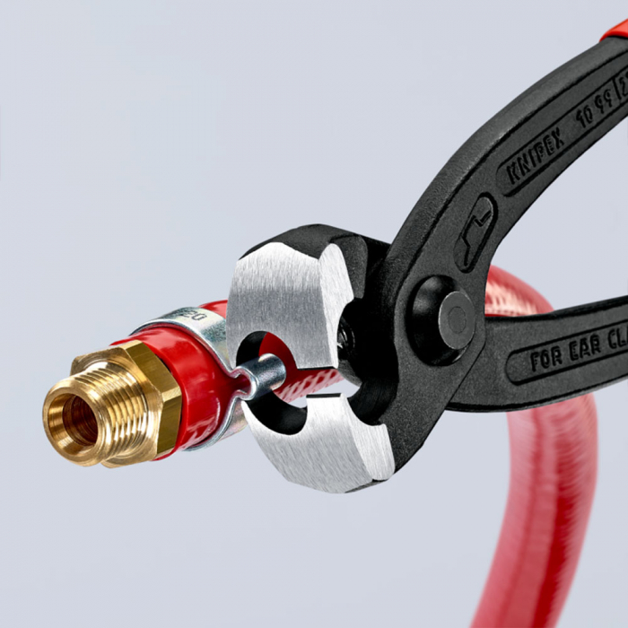 Cleste pentru cleme de prin­dere cu urechi, maner plastic, 220mm,  KNIPEX 10 99 I220 [5]