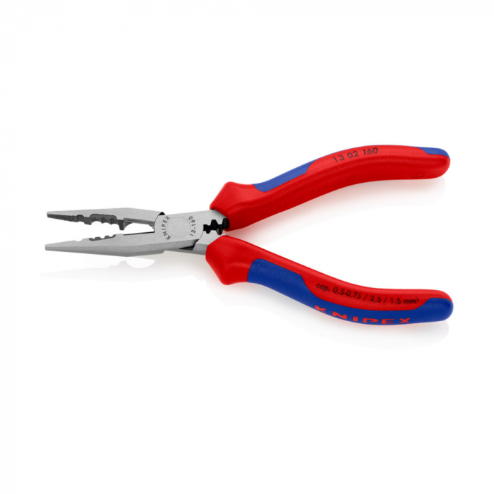 Wiring pliers, multi-component handle, for electricians, 160mm, KNIPEX 13 02 160 [9]