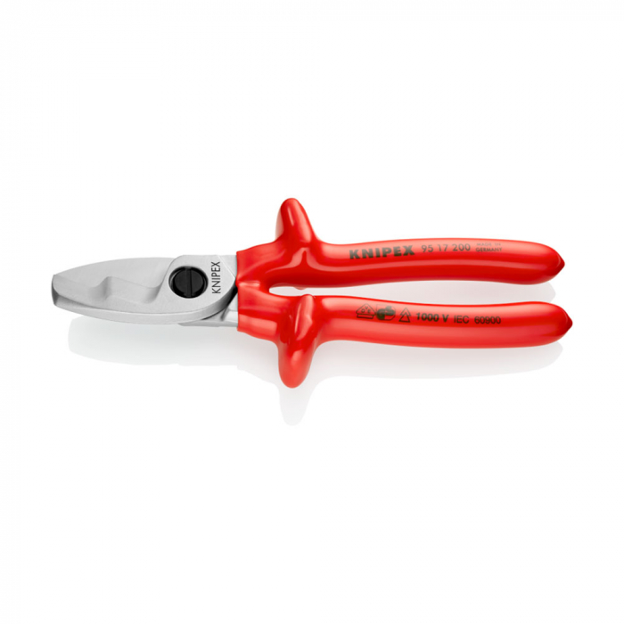 KNIPEX Cable Shears, VDE 1000 V, with twin cutting edge, 200mm, 95 17 200 [5]