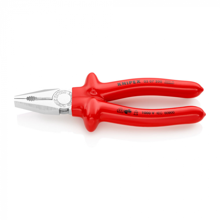 Cleste patent combinat VDE 1000 V, parghie mare, 200mm,  KNIPEX 03 07 200 [3]