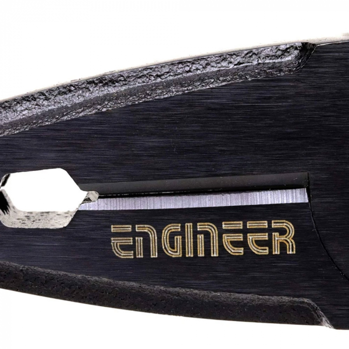 ENGINEER PZ-33 Pliers Jaws Vertical Teeth Extraction of Screws Damaged Head, 160 mm, black finish, strap hole, Made in Japan [6]