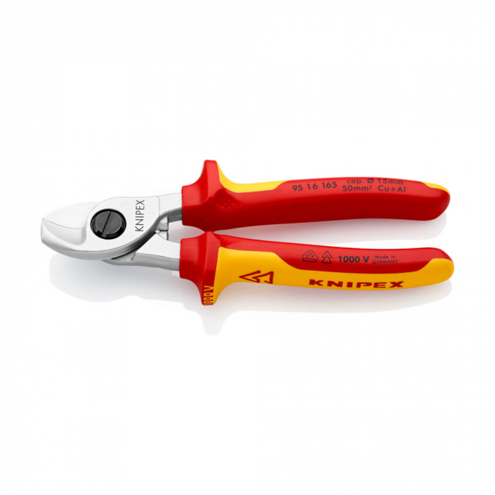 Scissors for cutting cables, KNIPEX 95 16 165, VDE, 165 mm [6]