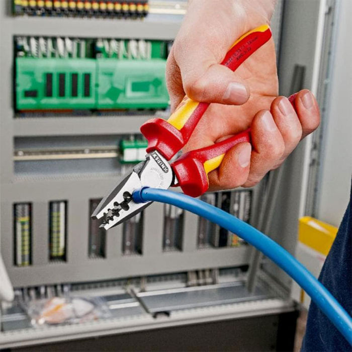 Professional Crimping pliers VDE for ferrules, Ø 0.25 - 16 mm², 180 mm, KNIPEX 97 78 180 [2]