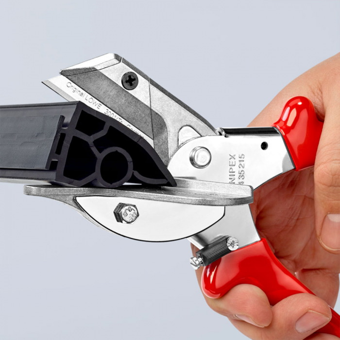 Cleste foarfeca, pentru profile din plastic si cauciuc, taiere in unghi de 45°, 215 mm, KNIPEX 94 35 215 [7]