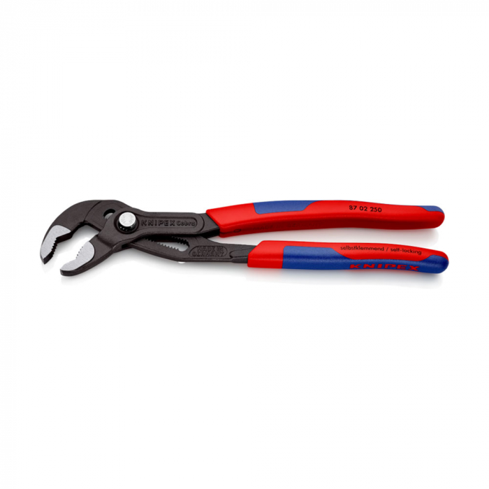 Cleste reglabil KNIPEX Cobra, 250 mm pentru instalatori, cleste papagal, dispozitiv autoblocare, manere multicomponent, cleste aligator, 87 02 250 [9]