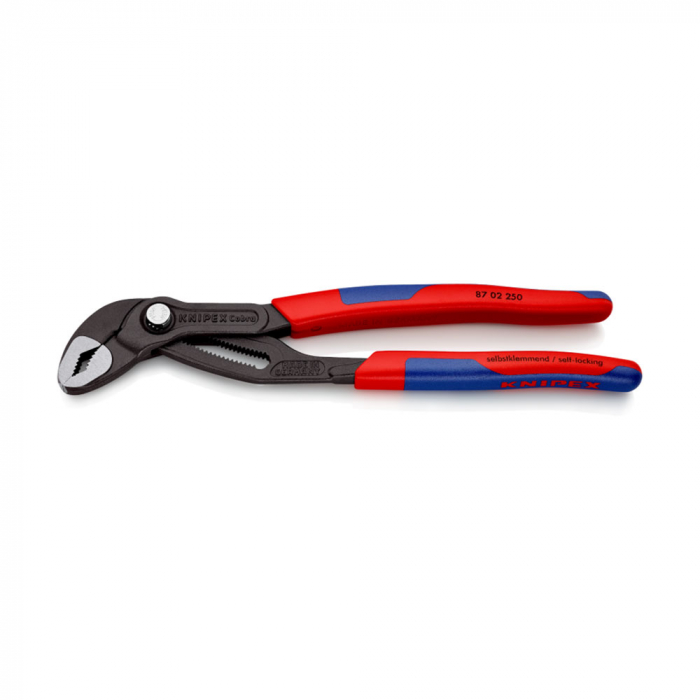 Cleste reglabil KNIPEX Cobra, 250 mm pentru instalatori, cleste papagal, dispozitiv autoblocare, manere multicomponent, cleste aligator, 87 02 250 [10]