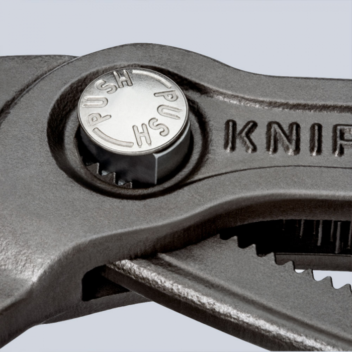 Cleste reglabil, KNIPEX Cobra cu arc, 250 mm pentru instalatori, cleste papagal, dispozitiv autoblocare, manere plastic, cleste aligator, 87 11 250 [5]