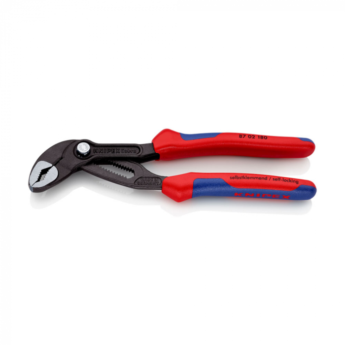 KNIPEX Cobra, 180 mm adjustable pliers for installers, parrot pliers, self-locking device, multicomponent handle, alligator pliers, 87 02 180 [10]