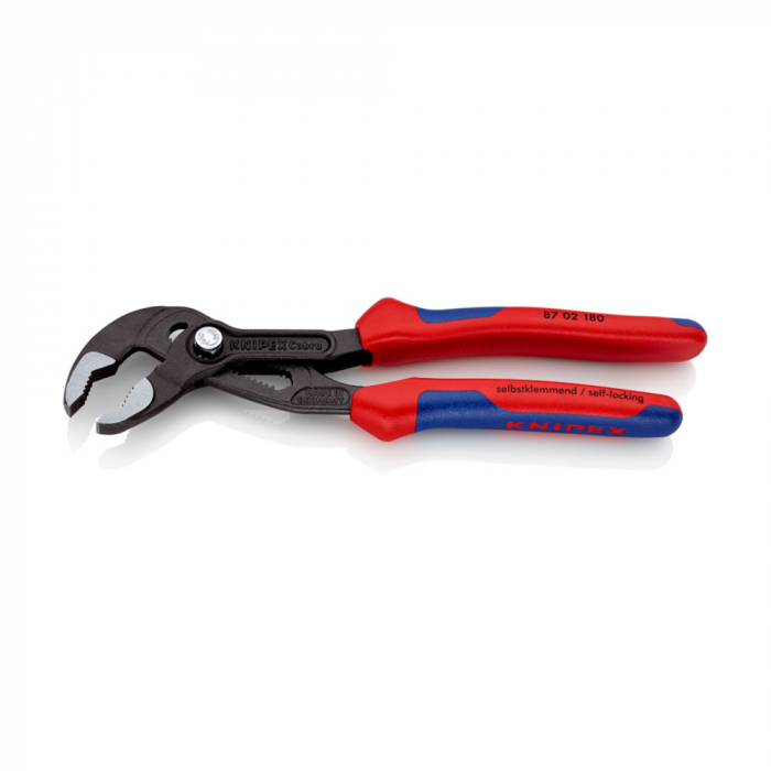 KNIPEX Cobra, 180 mm adjustable pliers for installers, parrot pliers, self-locking device, multicomponent handle, alligator pliers, 87 02 180 [9]