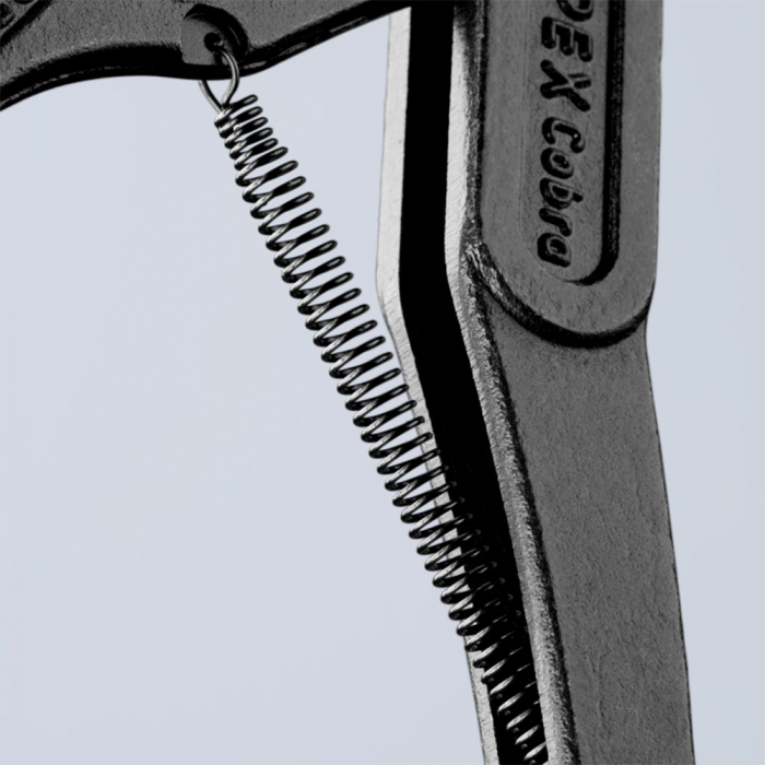 Cleste reglabil, KNIPEX Cobra cu arc, 250 mm pentru instalatori, cleste papagal, dispozitiv autoblocare, manere plastic, cleste aligator, 87 11 250 [2]