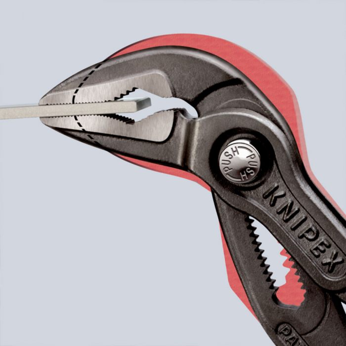 Cleste reglabil, KNIPEX Cobra Extra Slim, 250 mm, instalatii sanitare, automotive, cleste papagal, dispozitiv autoblocare, manere plastic, 87 51 250 [5]