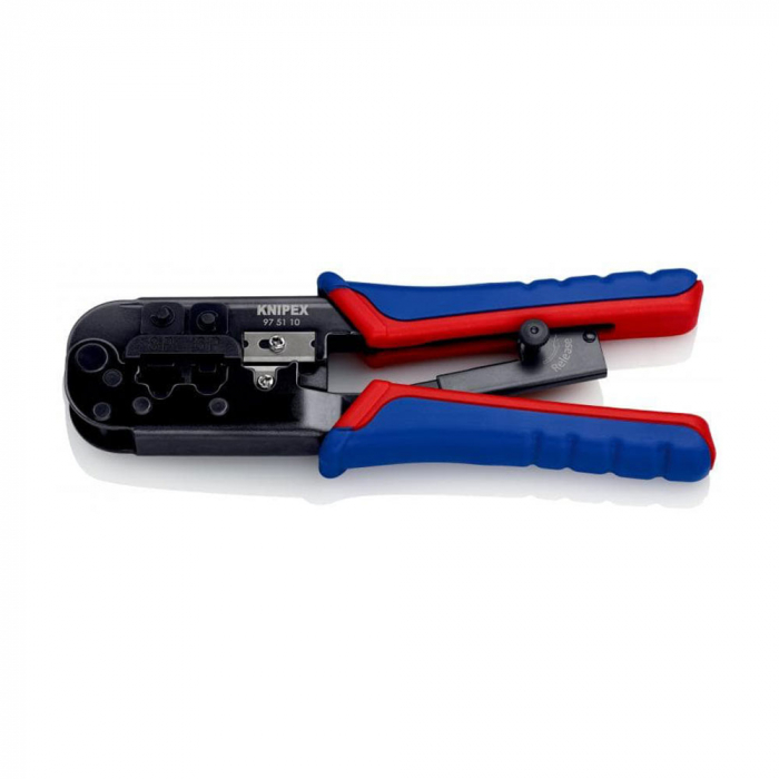 Cleste sertizat mufe retea RJ11, RJ12, RJ45, 190 mm, KNIPEX 975110-big