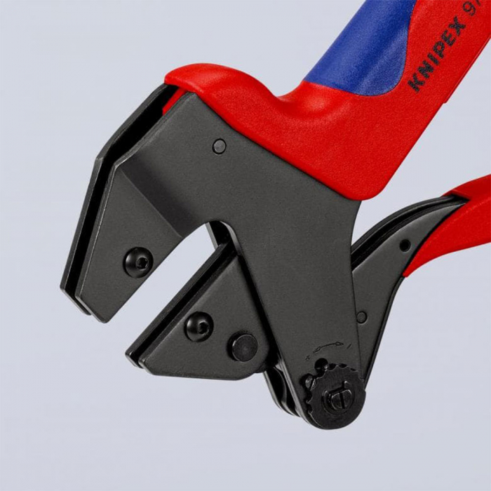 Crimping pliers for exchangeable crimping dies, high precision, click mechanism, photovoltaic panel installations KNIPEX 97 43 200 A [2]