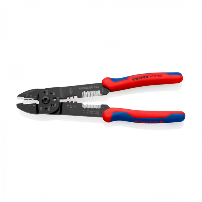 KNIPEX Crimping Pliers, M 2,6; M 3; M 3,5; M 4 si M 5, multicomponent handles, 240 mm, 97 22 240 [2]