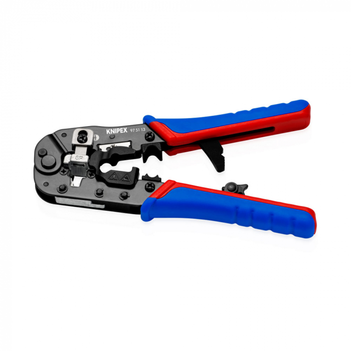 Crimping Pliers RJ45, 8P8C plugs Western, 190mm, multicomponent handle, KNIPEX 97 51 13 [2]