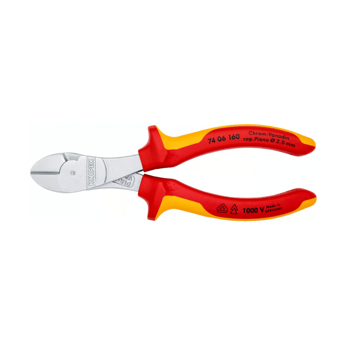 Cleste Sfic de forta VDE , taiere ultraperformanta, 160mm, maner plastic, Ø 3,4 mm, KNIPEX 74 06 160 [1]