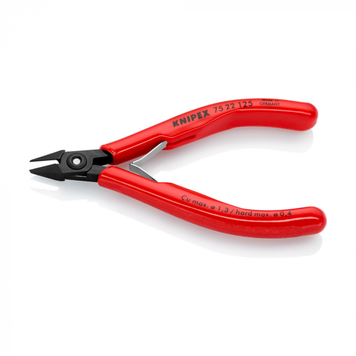 Electronics Diagonal Cutter, 125mm, plastic handle, Ø 0,9 mm, KNIPEX 75 22 125 [3]