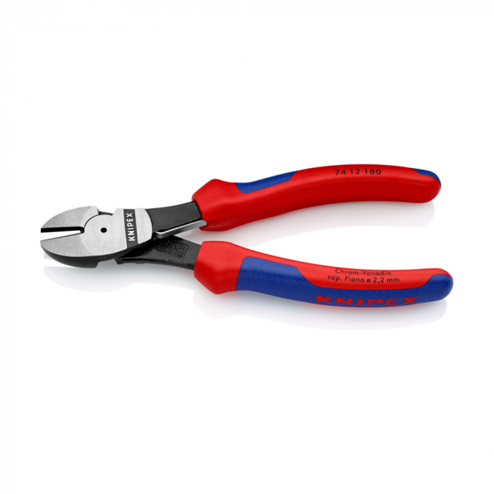 High Performance Diagonal Cutter, 180mm, multicomponent handle, opening spring, Ø 3,8 mm, KNIPEX 74 12 180 [6]