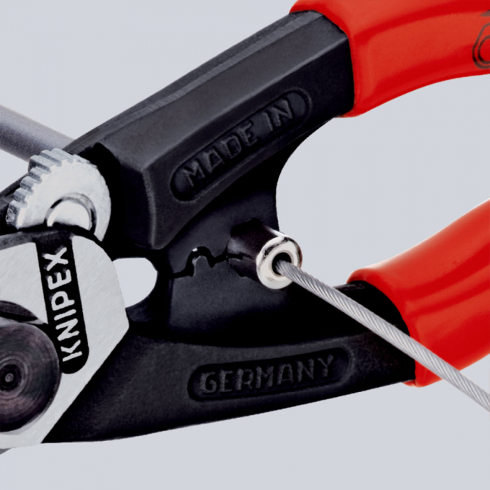 KNIPEX  Wire Rope Cutter, 190mm, multicomponent handle, Ø 7,0 mm, 95 62 190 [5]