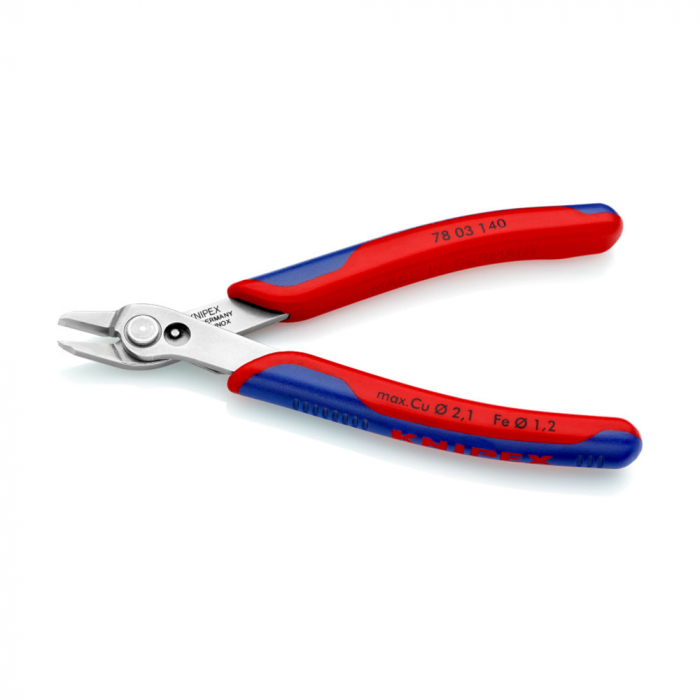 Cleste Sfic, Electronic Super Knips XL pentru instalatii electronice, taiere ultraperformanta, 140mm, maner multicomponent, Ø 2,1 mm, KNIPEX 78 03 140 [3]