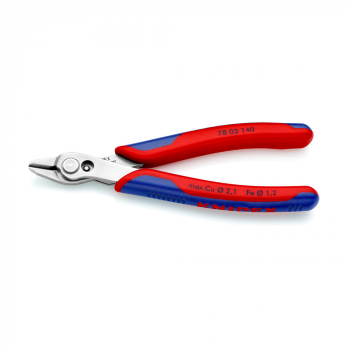 Cleste Sfic, Electronic Super Knips XL pentru instalatii electronice, taiere ultraperformanta, 140mm, maner multicomponent, Ø 2,1 mm, KNIPEX 78 03 140 [4]