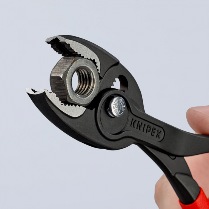 Slip Joint Pliers, TwinGrip, 200mm, Large front and side gripping capacity, plastic handle, KNIPEX 82 01 200 [12]