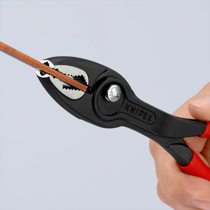 Slip Joint Pliers, TwinGrip, 150mm, Large front and side gripping capacity, plastic handle, KNIPEX 82 01 150 [18]