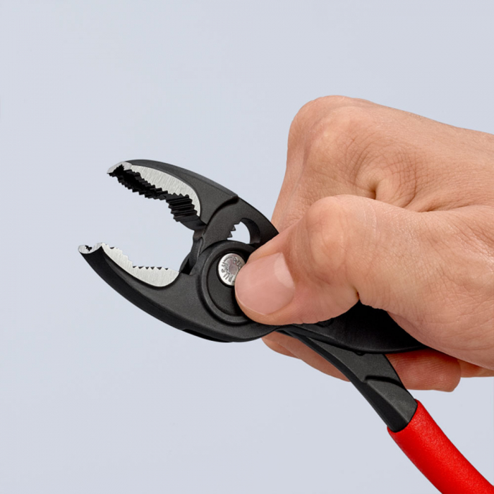 Slip Joint Pliers, TwinGrip, 200mm, Large front and side gripping capacity, plastic handle, KNIPEX 82 01 200 [10]