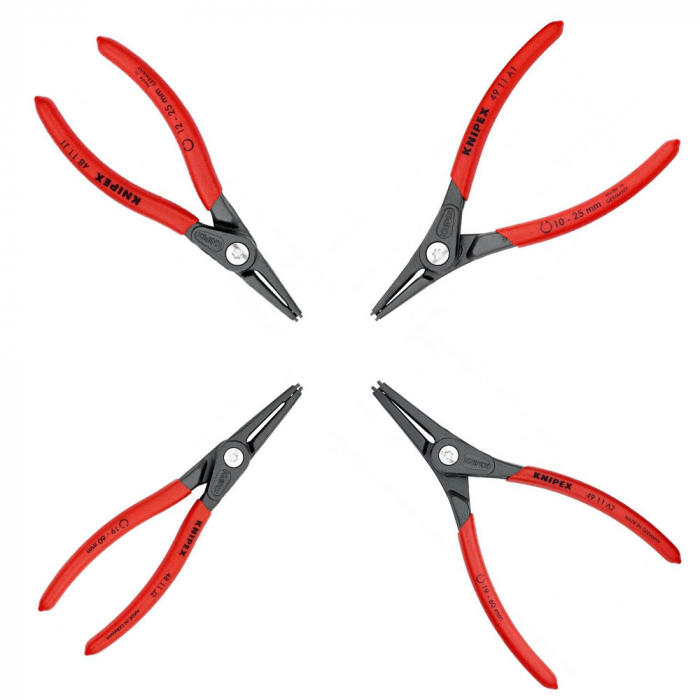Set 4 Clesti mare precizie montare inele blocare, sigurante interioare sau exterioare, automotive, KNIPEX 002003SB [9]