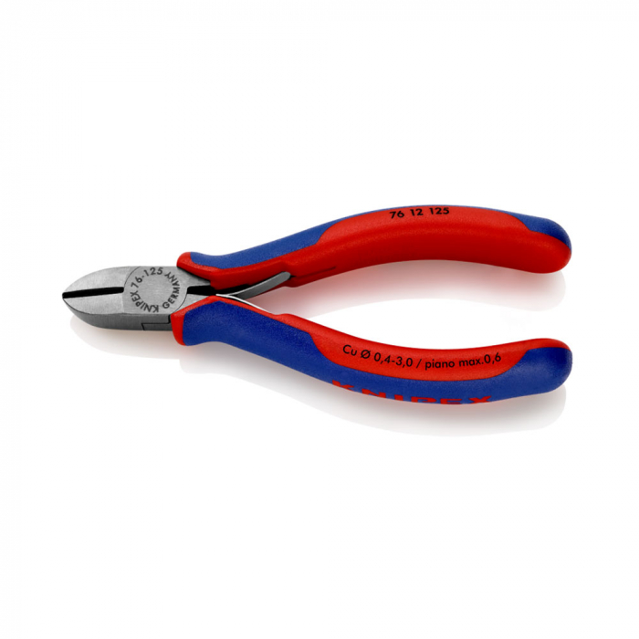 Diagonal Cutter, For electromechanics, high performance cutting, 125mm, multicomponent handle, Ø 1,8 mm, KNIPEX 76 12 125 [3]